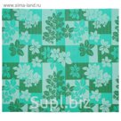 Коврик напольный ПВХ ширина 80 см, рулон 15 м "Иллюзия. Цветы", цвет бело-зеленый