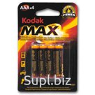 Батарейка Kodak мизинчиковая (ААА) щелочная LR-03 - 4, комплект 4 шт. - цена за 1 шт. Max