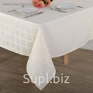 Скатерть "Этель" Геометрия 150х250 см, цвет молочный, пл. 192 г/м2, хл с ГМО