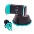 Держатель автомобильный зажим нa ножке с присоской и сменным креплением на воздуховод JXCH