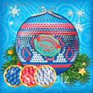 Новогодний шар пайетками с мини-открыткой "Капельки"