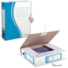 Папка архивная с завязками, микрогофрокартон, 75 мм, до 700 листов, плотная, синяя, BRAUBERG