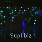 Гирлянда "Бахрома" улич. Ш:1 м, В:0,6 м, Н.С. LED-60-220V, моргает, МУЛЬТИ(RGB)