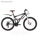Велосипед 26" Stark Jumper 26.2 FS HD, 2017, цвет чёрно-красный, размер 18"