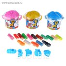 Тесто для лепки, 16 цветов, 280 грамм, 5 формочек, цвета МИКС