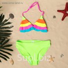 Купальный костюм для девочки "HAWAI", рост 110-116 (28) см, цвет зелёный ИКТ ESLI
