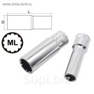 Головка торцевая AIST, глубокая, 13 мм-1/2"-Е16, 1/2", профиль MULTILOCK
