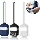 Чехол силиконовый для наушников Apple AirPods с окошком с ремешком Dark Blue