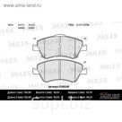 Тормозные колодки передние MILES E100240