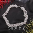 Бусы крошка, 3 ряда "Горный хрусталь", 45см
