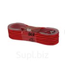 Кабель USB 2.0 - micro USB в нейлоной оплетке, красный, 1.5м