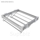 Полка для обуви KOMANDOR LUX, 564х460х130 мм, цвет хром