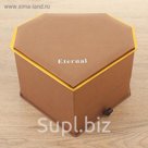 Коробка подарочная, цвет коричневый, 20 х 18,5 х 12 см