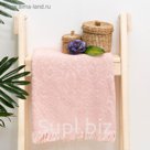 Полотенце махровое жаккард "Seville" 47х90 см, цв.розовый, 340 г/м2, 100% хлопок
