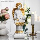 Сувенир "Ангел на колонне" бело-золотой