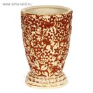 Кашпо ''Фиалка'' коричневое, глазурь, 5 л