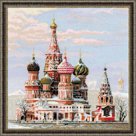 Вышивка крестом "Москва, Собор Василия Блаженного"