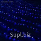 Гирлянда "Дождь" улич., Ш:2 м, В:3 м, нить темная, LED-800-220V, контр. 8 р, СИНИЙ