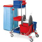 JOKER 4: Комбинированная тележка VDM без отжима (металлическая, 2 ведра по 15л.)