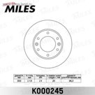 Диск тормозной MILES K000245