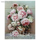 Картины по номерам на дереве "Розовые пионы", Бузин