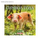 Календарь на скрепке "Символ года - 2" 2019 год, 28,5х28,5см