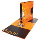 Папка-регистратор HATBER HD, 2-х стороняя запечатка, 50 мм, «IFRESH-апельсин», ПР4 11263