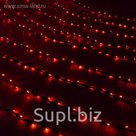 Гирлянда "Дождь" Ш:2 м, В:3 м, нить черная, LED-800-240V, контр. 8 р, КРАСНЫЙ