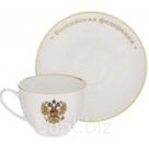 Подарочный набор Кофейная пара ( чашка+блюдце) из костяного фарфора 150мл.; Артикул: 1809; Производитель стекла/хрусталя/фарфора: Китай; Цвет/Дизайн: