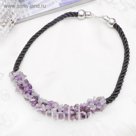 Колье жгут "Аметист", 45см