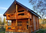 Дом - баня из оцилиндрованного бревна 6,0 м х 8,0