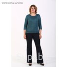 Блузка женская, размер 54, изумрудный принт 311В1416