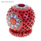 Подсвечник-шар "Солнечный цветок", резной