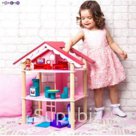 Кукольный домик Роза Хутор трехэтажный, для кукол до 12 PAREMO