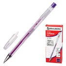 Ручка гелевая BRAUBERG «Jet», корпус прозрачный, узел 0,5 мм, линия 0,35 мм, фиолетовая