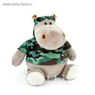 Мягкая игрушка "Бегемот-военный"