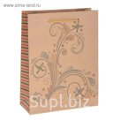 Пакет крафт "Рисунок", 23 х 8,5 х 32 см