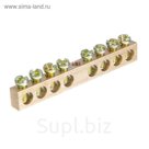 Шина "N" нулевая TDM, 6х9 мм, 8/1, 8 групп/крепеж по центру, SQ0801-0202