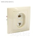Розетка телефонная RJ11 + компьютерная RJ45 сл. кость "Таймыр" TDM