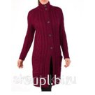 Аранское пальто из шерсти ягненка WoolOvers, Артикул товара W8923, цвет бордовый, размер М