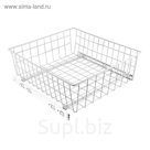 Корзина выкатная сетчатая SIBO SB500/150-WT/SH шариковые, белая, 435х475х150 мм