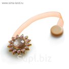 Подхват для штор на ленте "Солнышко", d=5см, цвет кофейный