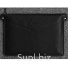 Черный кожаный чехол-сумка для Macbook 15" Handwers Bering
