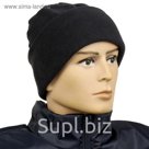 Шапка флисовая с отворотом, полиэстер, 300 г/кв.м, Navy, размер 54-55