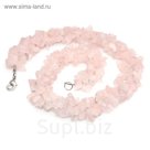 Бусы крошка, 3 ряда "Кварц розовый", 45см