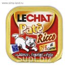 Консервы Lechat для кошек, говядина/куриная печень, 100 г