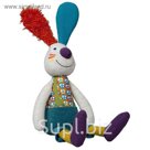Мягкая игрушка Ebulobo "Кролик Джеф" с погремушкой внутри