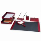 Набор настольный BESTAR «Charon» из дерева, 7 предметов, двойной лоток, красное дерево