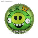 Шар фольгированный 18" Angry Birds "Король свиней", круг