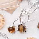 Серьги спираль Тигровый глаз